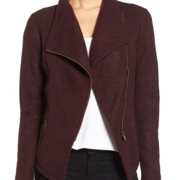 halogen knit moto jacket